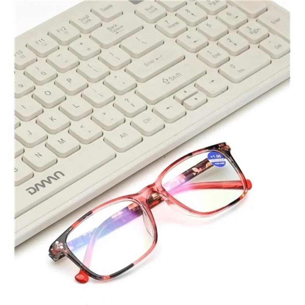 4-Pack Stylish Reading Glasses Colorful Anti-Blue Light, Anti-UV/Anti-Glare X1.0
